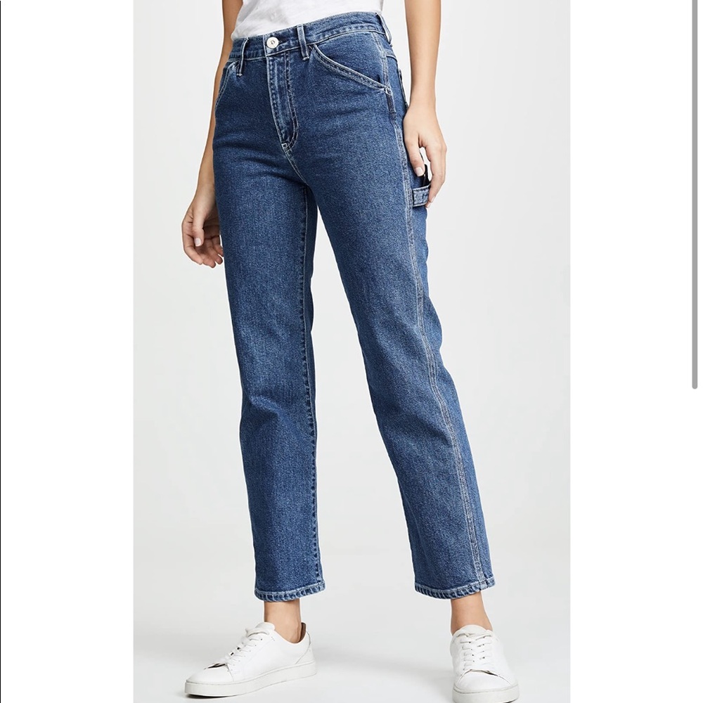 3x1 - mid rise carpenter straight leg jeans - 27